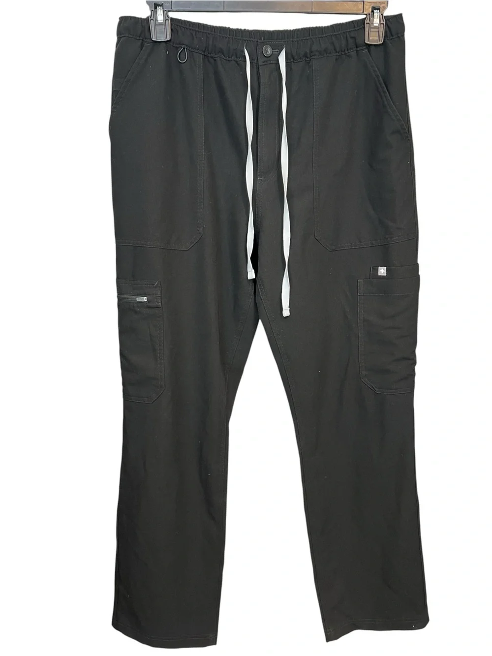 Figs Mens Cairo Cargo Scrub Pants in Black - Size Large